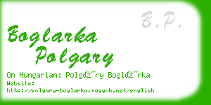 boglarka polgary business card